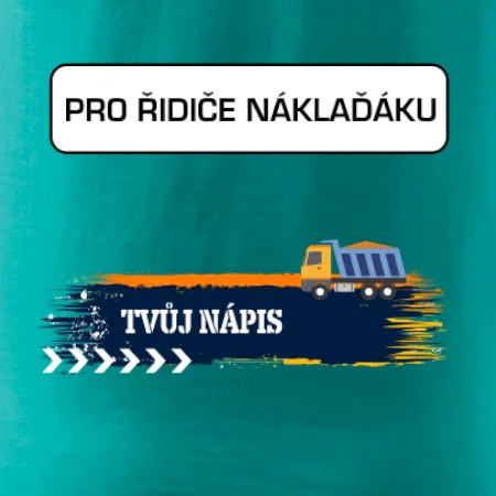 Stavba - vlastní nápis - náklaďák