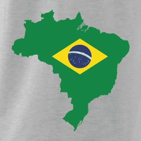Brazílie vlajka v mapě