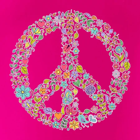 Peace symbol lístečky