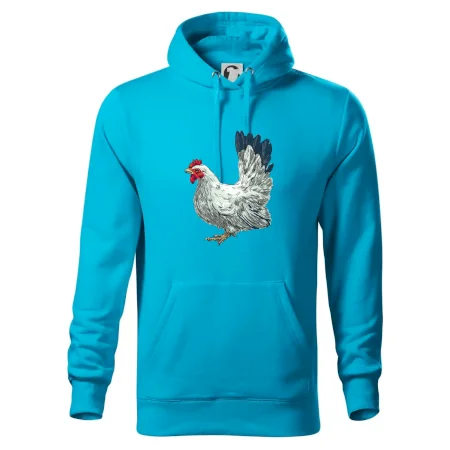 Slepice kreslená bílá