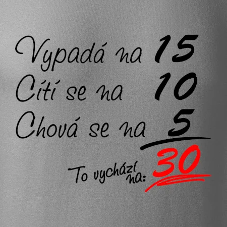 Vypadá, cítí se, chová se - 30 let