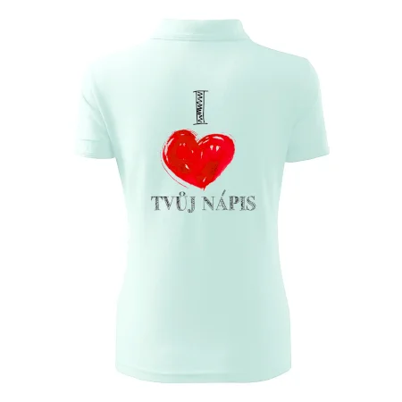 I love malované srdce - vlastní nápis