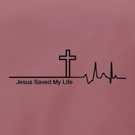 Jesus Saved My Life kříž ekg