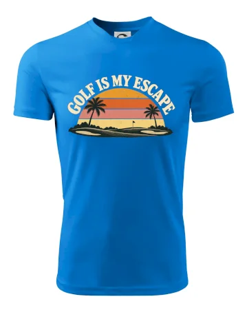 Golf is my escape retro západ slunce