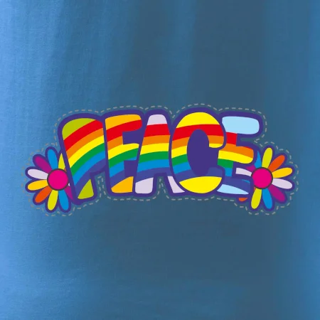 Peace nápis duhový