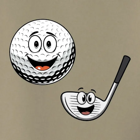 Parové triko - Golfová hůl a míček