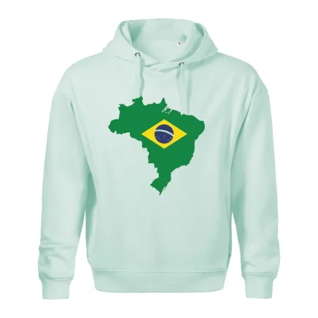 Brazílie vlajka v mapě