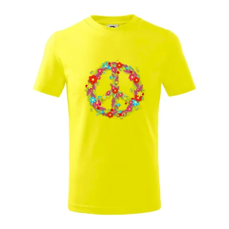 Peace symbol červené květiny