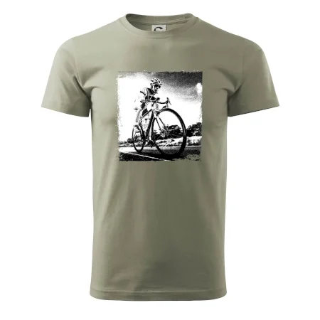 Cyklista černobílá cesta
