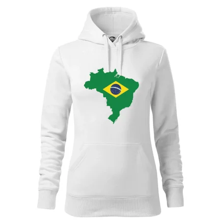 Brazílie vlajka v mapě