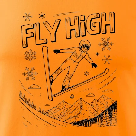 Černobílý skokan fly high