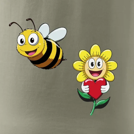 Parové triko - Včela a květina