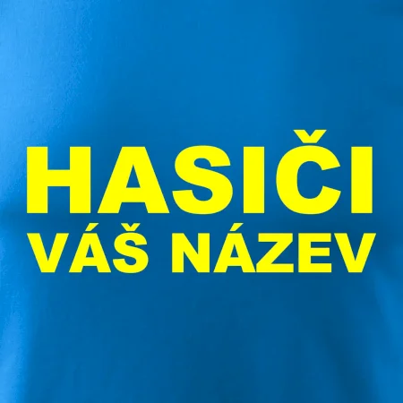 Hasiči - žlutý nápis - váš název sboru