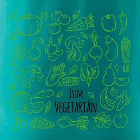 Jsem vegetarián - zelenina ve čtverci