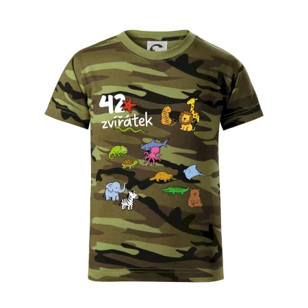 Tričko + 42 nažehlovacích zvířátek