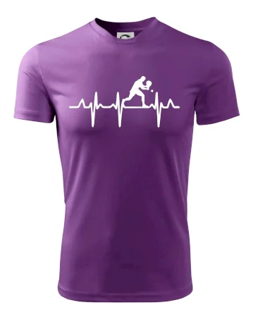 EKG stolní tenista stojící