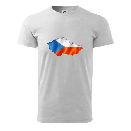 Česká vlajka v obrysu republiky