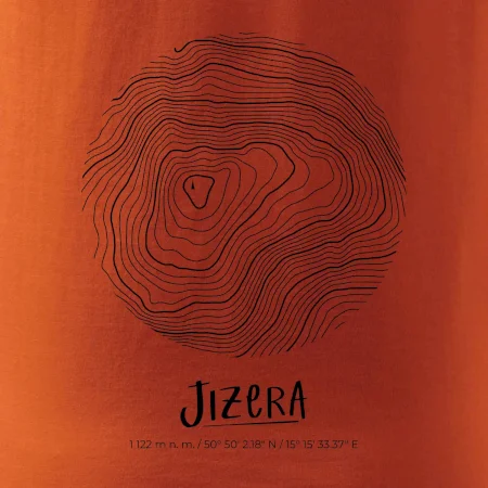 Jizera - vrstevnice v kruhu