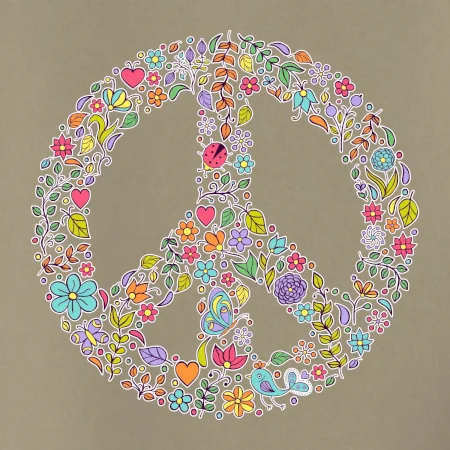Peace symbol lístečky