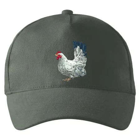 Slepice kreslená bílá