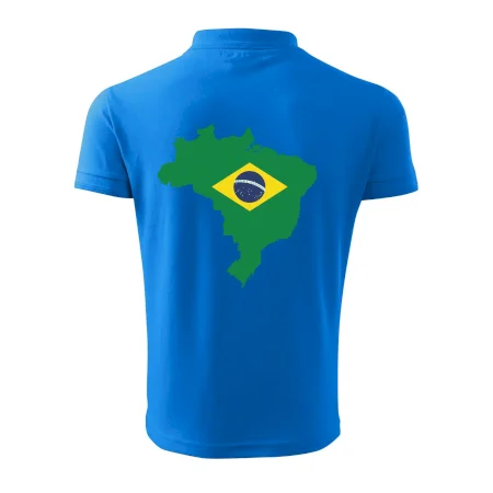 Brazílie vlajka v mapě