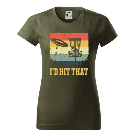 Disc golf player retro vintage