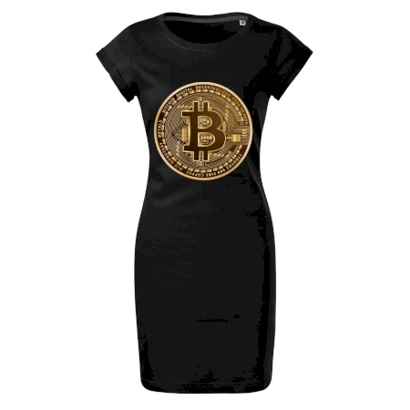 Bitcoin zlatá mince kulatá