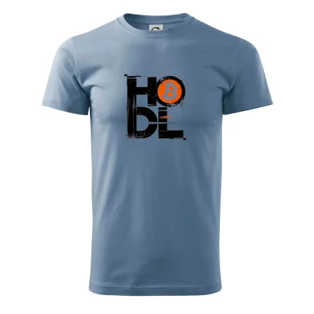 Hodl velký nápis a logo BTC