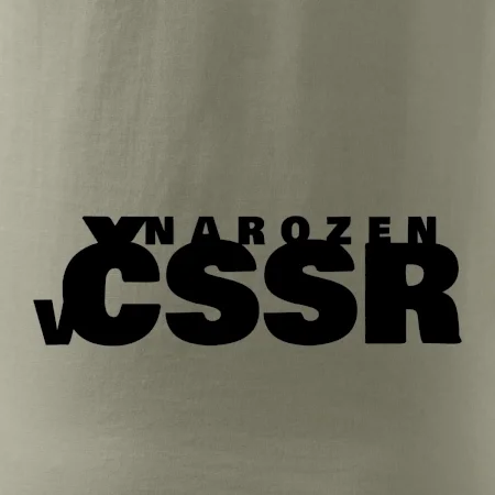 Nápis - Narozen v ČSSR