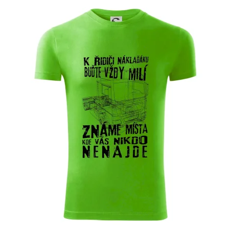 K řidiči náklaďáku buďte vždy milý