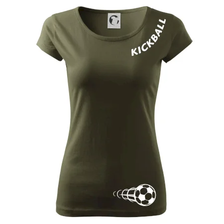 Kickball nápis šikmo