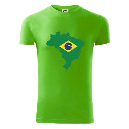 Brazílie vlajka v mapě