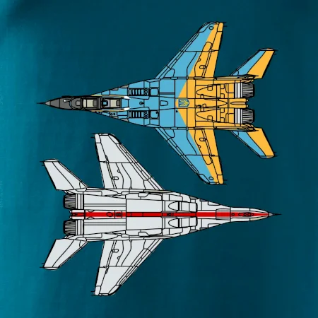 Mig 29 Fulcrum ze spoda a ze zhora