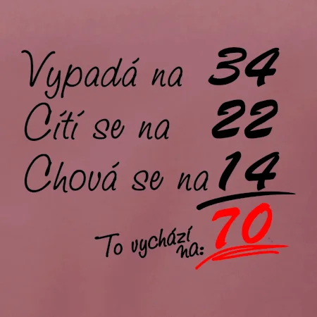 Vypadá, cítí se, chová se - 70 let