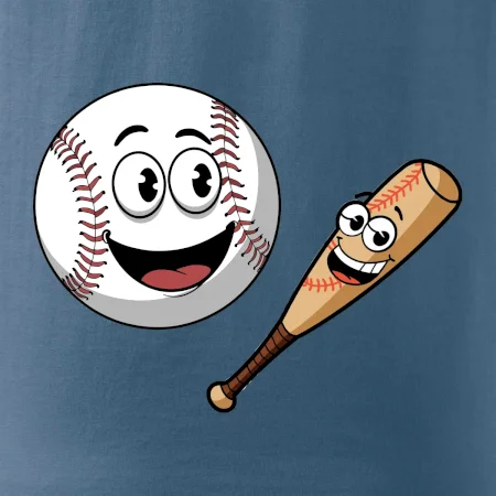 Parové triko - baseballová pálka a míček