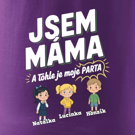 Jsem máma a tohle je moje parta  (obrázky a jména dětí)