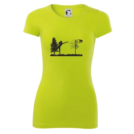 Disc golf - žena černý obrázek