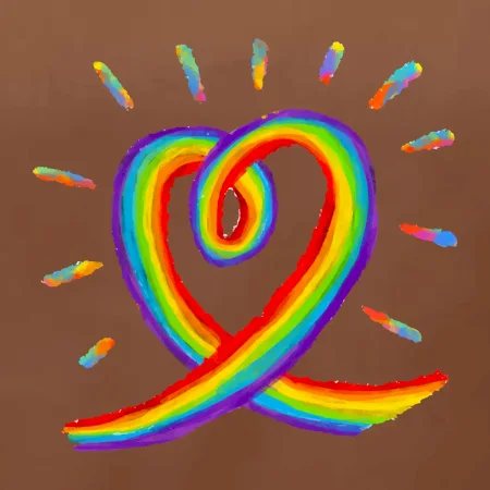 Srdce pride duha kreslená