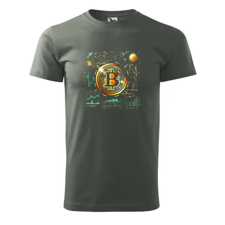 Bitcoin logo s grafy