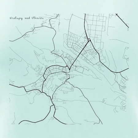 Černobílá mapa Kralupy nad Vltavou
