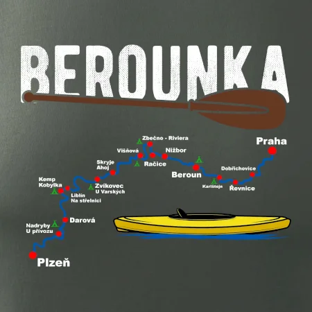 Mapa řeky Berounky