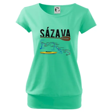 Mapa řeky Sázavy