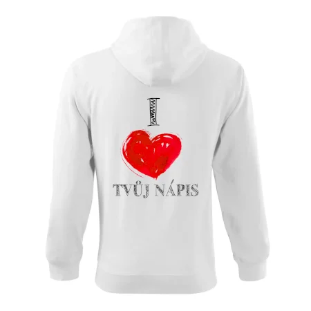 I love malované srdce - vlastní nápis