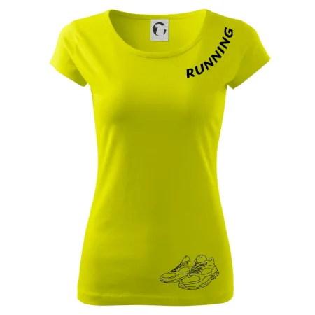 Running nápis šikmo