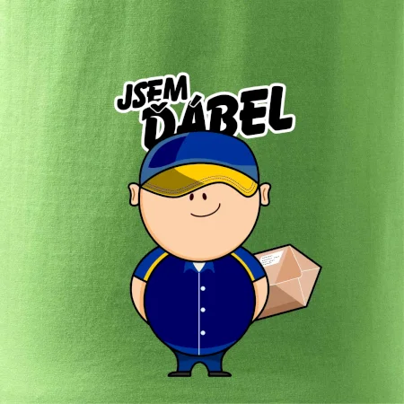 Jsem ďábel doručovatel modro žlutý