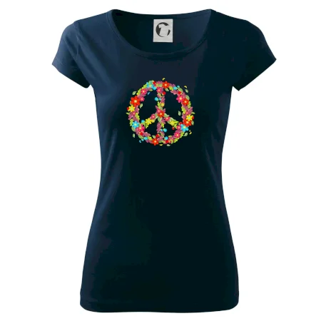 Peace symbol červené květiny