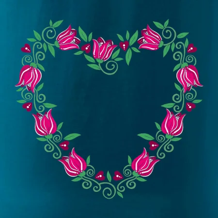 Červené tulipánové srdiečko (Pecka design)