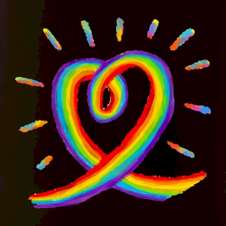 Srdce pride duha kreslená