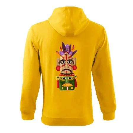 Mayové maska s peřím