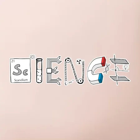Science věda nápis